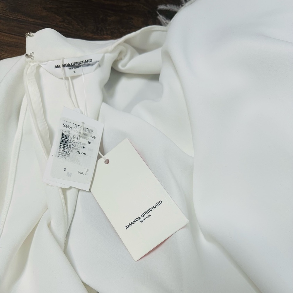 Amanda Uprichard Sullivan Feather-Trimmed Belted Minidress - Picture 14 of 14